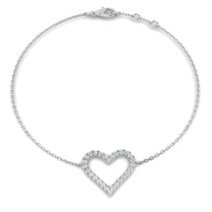 0.3 Carat D-E/VS Lab Grown Round Diamond Everyday Bracelet 9k White Gold ,Ready To Ship