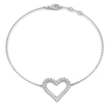 9ct White Gold 0.25ct Lab Grown Diamond Bracelet - Elegant Design
