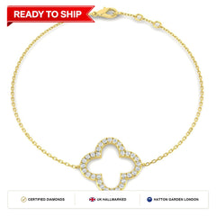 Lab grown diamond tennis bracelet