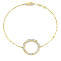 0.4 Carat D-E/VS Lab Grown Round Diamond Everyday Bracelet 9k Yellow Gold Ready To Ship
