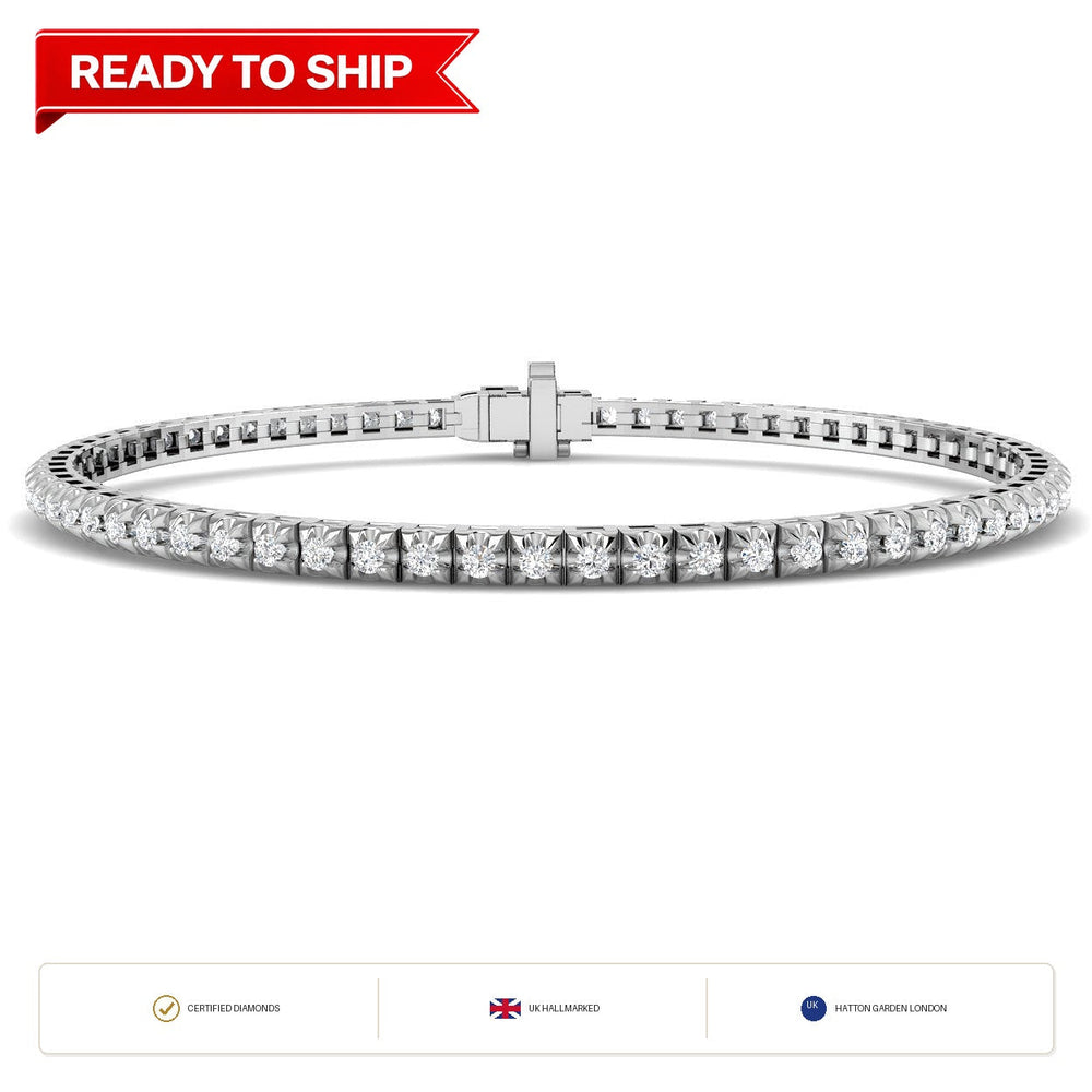 Lab grown diamond tennis bracelet