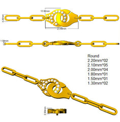 0.5 Carat D-E/VS Lab Grown Round Diamond Everyday Bracelet 9k Yellow Gold ,Ready To Ship