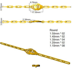 0.2 Carat D-E/VS Lab Grown Round Diamond Everyday Bracelet 9k Yellow Gold Ready To Ship