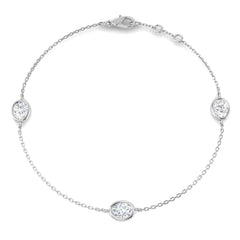 1.12ct Diamond Bracelet in 9K White Gold