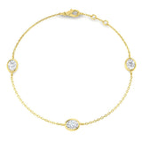 1.12ct Diamond Bracelet in 9K Yellow Gold