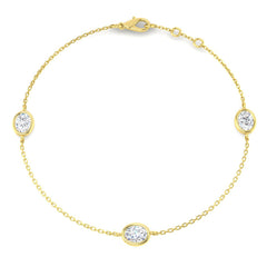 1.12ct Diamond Bracelet in 9K Yellow Gold