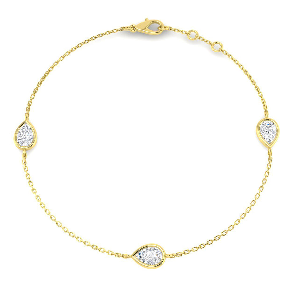 1.13ct Diamond Bracelet in 9K Yellow Gold