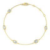 1ct Lab Grown Diamond Bracelet in 9K Yellow Gold