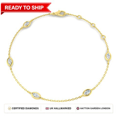 Lab grown diamond tennis bracelet