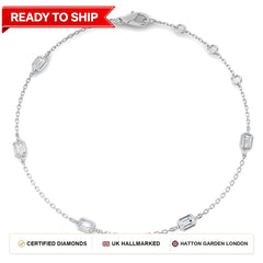 Lab grown diamond tennis bracelet