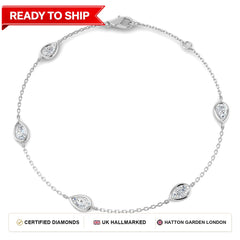 Lab grown diamond tennis bracelet