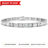 16.2 Carat Lab Grown Round Diamond Tennis Bracelet 9k White Gold Ready To Ship