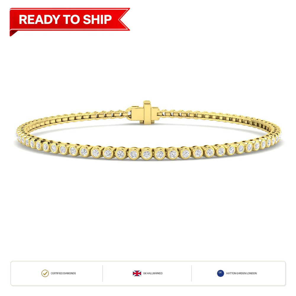 Lab grown diamond tennis bracelet