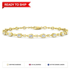 Lab grown diamond tennis bracelet