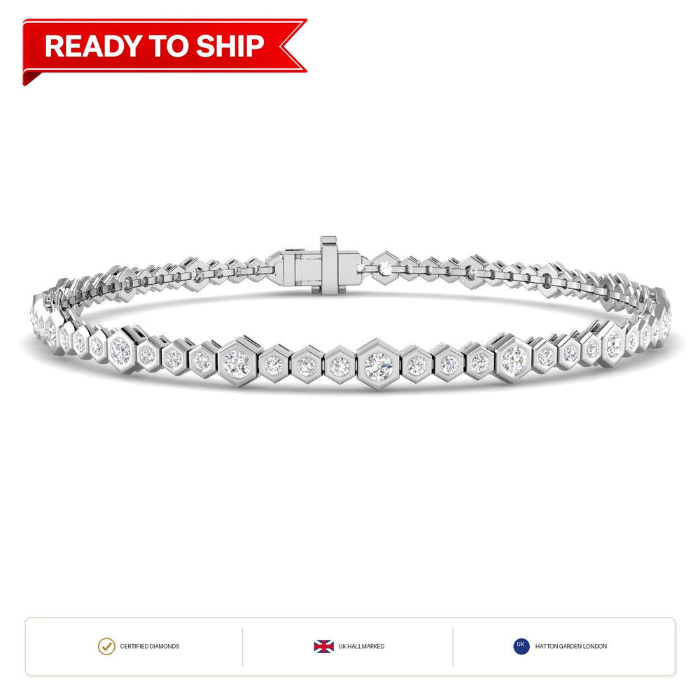 Lab grown diamond tennis bracelet