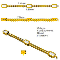 2.30Ct Emerald Ruby & Diamond Designer Bracelet 9k Yellow Gold Ready To Ship
