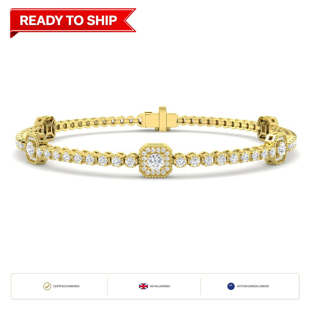 Lab grown diamond tennis bracelet
