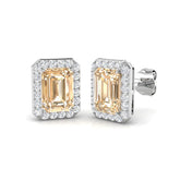 Endry 2ct Morganite Gold Earrings - Luxury Diamond Jewelry Design