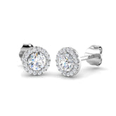 "Elegant Slinky Halo Gold Diamond Earrings | 0.5ct to 7ct Luxury"