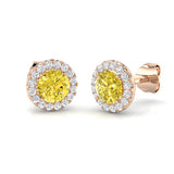 Elegant Pudgy Multi Sapphire Gold Diamond Earrings | Luxury Jewelry