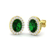 Floss 3ct Emerald Cut Gold Diamond Earrings - Luxurious Jewelry Essentials