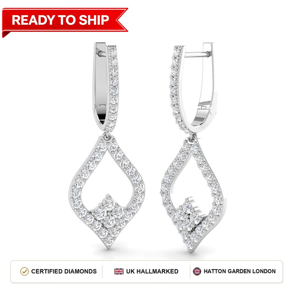 Lab grown diamond earring