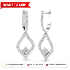 Lab grown diamond earring
