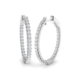 Hoop Earrings - Troty 1.75ct Luxury Fine Diamond