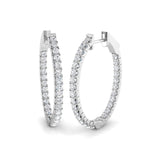Hoop Earrings - Troty 1.75ct Luxury Fine Diamond