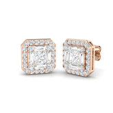 1.75ct Gold Baguette and Brilliant Diamond Earrings