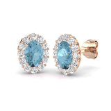 "Ensty Aquamarine Diamond Earrings in Gold | 1.25ct - 1.75ct Luxury"