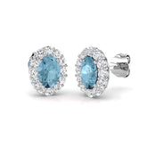 "Ensty Aquamarine Diamond Earrings in Gold | 1.25ct - 1.75ct Luxury"