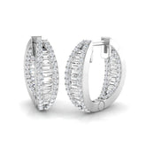 "Bowen Luxury Gold Baguette & Brilliant Diamond Earrings - 1.25ct"
