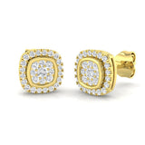 0.25Ct Diamond Cluster Stud Earrings | Lab & Natural | Gold & Platinum