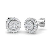 Haze Cluster Gold Diamond Earrings - Elegant 0.25ct Luxury Jewelry