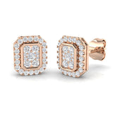 Dawn Gold Cluster Diamond Earrings - Elegant 0.33ct Luxury Jewels