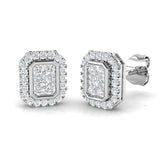 Dawn Gold Cluster Diamond Earrings - Elegant 0.33ct Luxury Jewels