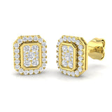 Dawn Gold Cluster Diamond Earrings - Elegant 0.33ct Luxury Jewels