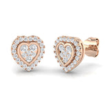 Dusk Gold Cluster Diamond Earrings - 0.25ct Luxury Jewelry Elegance