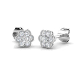 Round Diamnd Vintage Earrings Crafted in Gold 0.25ct - Elegant Luxury Jewelry