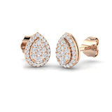 Daupy Gold Cluster Diamond Earrings - 0.25ct Luxury Jewelry Elegance