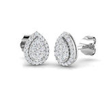 0.23ct Natural Diamond Round Cut Stud Earrings in 9K White Gold
