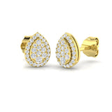 Daupy Gold Cluster Diamond Earrings - 0.25ct Luxury Jewelry Elegance