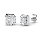 Dawny Gold Cluster Diamond Earrings - Exquisite Luxury Elegance