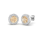 Sandy 2ct Morganite Gold Earrings - Luxurious Diamond Jewelry