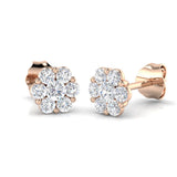 Devon Gold Diamond Cluster Earrings - Luxurious 0.5ct to 10.5ct Jewel
