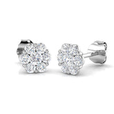 Devon Gold Diamond Cluster Earrings - Luxurious 0.5ct to 10.5ct Jewel
