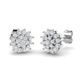Engby 0.5ct Gold Cluster Diamond Earrings - Luxury Jewelry Design