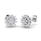 Engby 0.5ct Gold Cluster Diamond Earrings - Luxury Jewelry Design