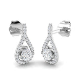 Engly Gold Drop & Trilogy Diamond Earrings - 0.25ct Luxury Jewelry